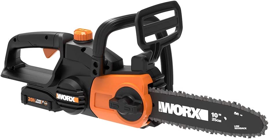 WORX WG322 20V Power Share 10" Cordless Chainsaw with Auto-Tension