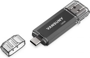 Vansuny 128GB Type C Flash Drive 2 in 1 OTG USB