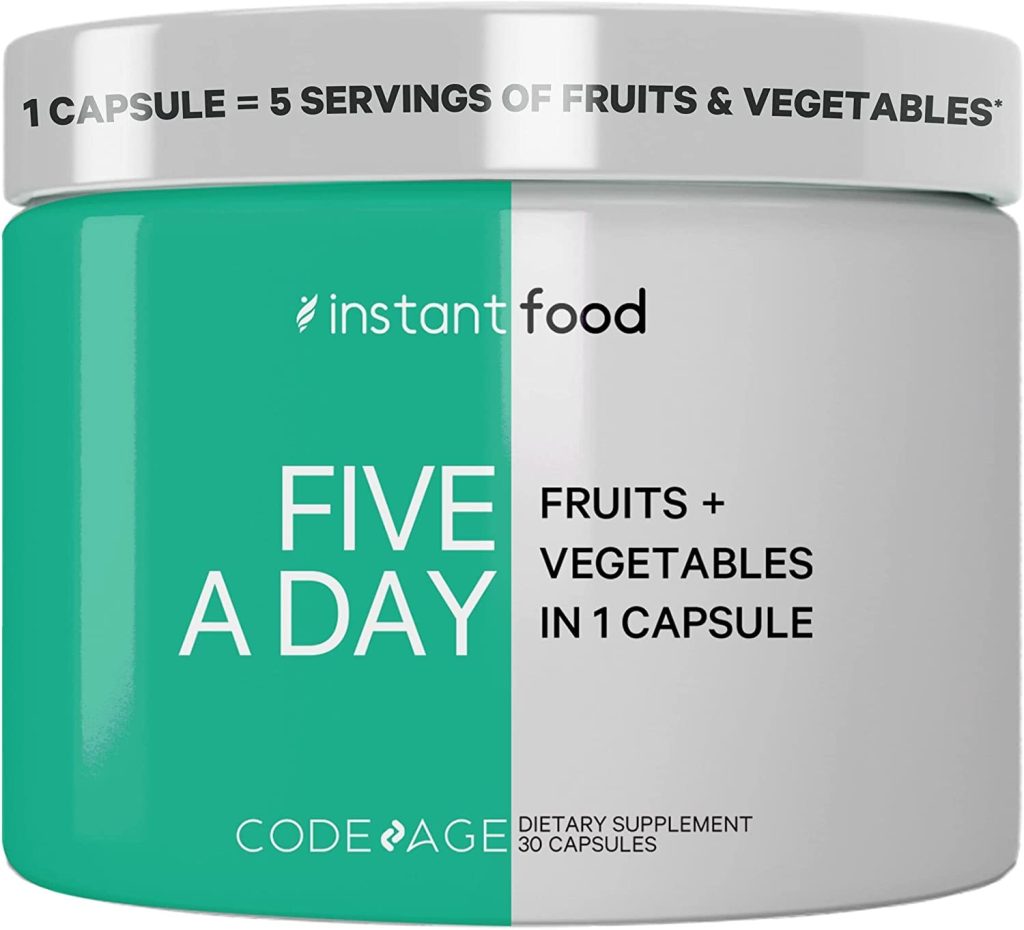 Codeage 5 Servings of Fruits & Veggies Equivalent in 1 Single Capsule