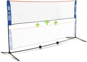 JOOLA HIT MIT Adjustable Height Portable Badminton Net Set 