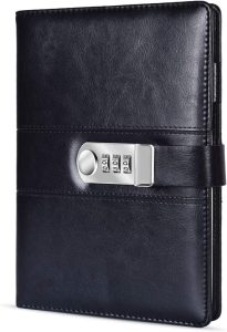 Lock Journal for Women, A5 PU Leather Journal 