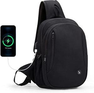 OIWAS Sling Bag For Men Fit 12.9 Inch Tablet Lightweight One Strap Backpack
