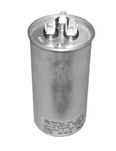 PowerWell 70+7.5 MFD of 370 or 440 Volt VAC Round Motor Dual Run Capacitor for AC Air Conditioner Condenser 