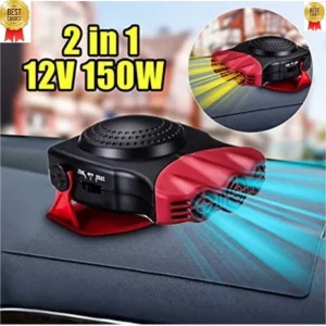 (Black and Red) Car Heater That Plugs Into Cigarette Lighter