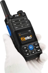 Walkie Talkie Phones Zello PTT Button APP WiFi Mobile Radio 3G/4G Network 100 Miles Long Range Smartphone GPS Android KSUN ZL10