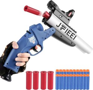 JFIEEI Double Barrel Shotgun Shell Ejecting Toy Nerf Gun Soft Bullet Toy Gun