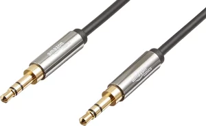 Amazon Basics 3.5 mm Male to Male Stereo Audio Aux Cable, 4 Feet, 1.2 Meters