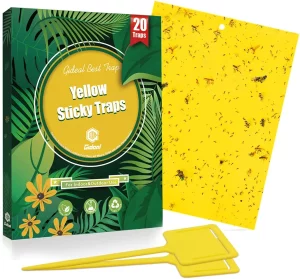 Gideal 20-Pack Dual-Sided Yellow Sticky Traps