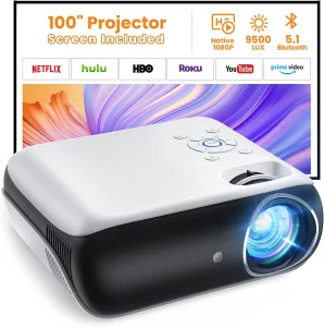 Projector, Native 1080P Bluetooth Projector 