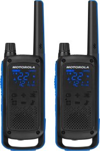 Motorola Talkabout T800 Two-Way Radios, 2 Pack, Black/Blue