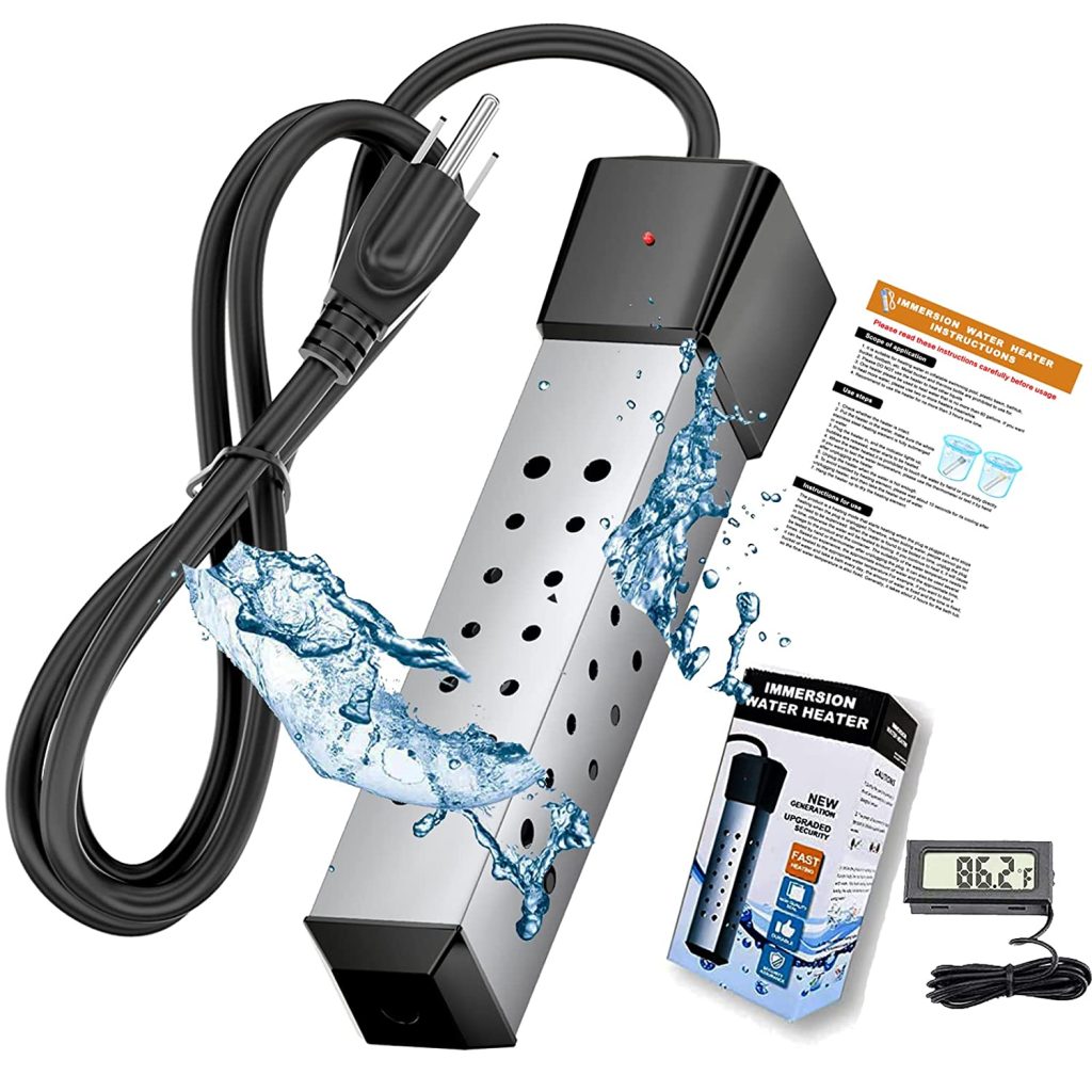 HASTER 2000W Rapid Heating Square Immersion Water Heater for Inflatable Pool Bathtub