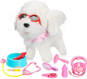 11 Pieces Interactive Walking Dog Toys Pack for Kids