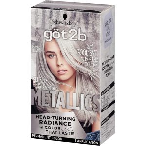 Got2b Metallic Permanent Hair Color, M71 Metallic Silver