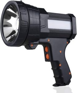YIERBLUE Rechargeable spotlight, Super Bright 100000 Lumen LED Flashlight Handheld spotlight