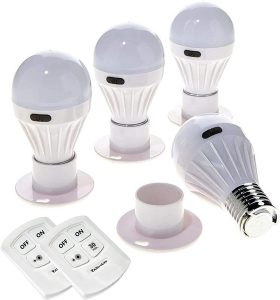 AlltroLite 4 Pack Bulb Portable Wireless COB LED Light Bulb