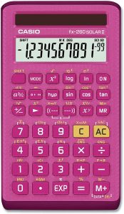 FX-260 Solar II All-Purpose Scientific Calculator, 10-Digit LCD, Pink