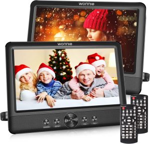 WONNIE 10.5" Two DVD Players Dual Screen for Car
