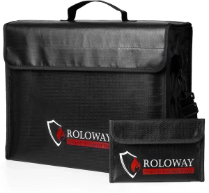 ROLOWAY Large (17 x 12 x 5.8 inches) Fireproof Bag