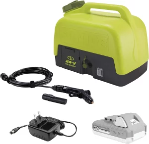 Sun Joe 24V WA24C-LTE iON+ Cordless Go-Anywhere Portable Sink/Shower Spray Washer Kit