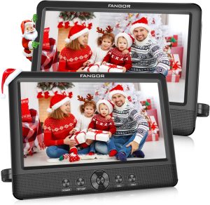 FANGOR 10.5'' Dual DVD Player for Car Portable Headrest Video Players