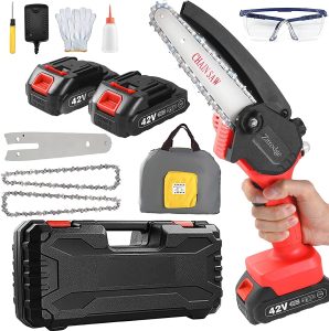 Mini Chainsaw, 6 inch Cordless Electric Pruning Chain Saw